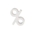 AP Letra Decorativa MDF - Simb. % 7x10  Blanca