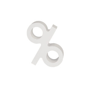 AP Letra Decorativa MDF - Simb. % 7x10  Blanca
