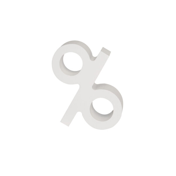 AP Letra Decorativa MDF - Simb. % 7x10  Blanca