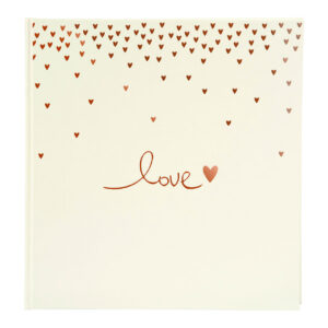 Goldbuch Wedding Raining Hearts Álbum de Pegar 30x31 cm 60 hojas blancas Melocotón