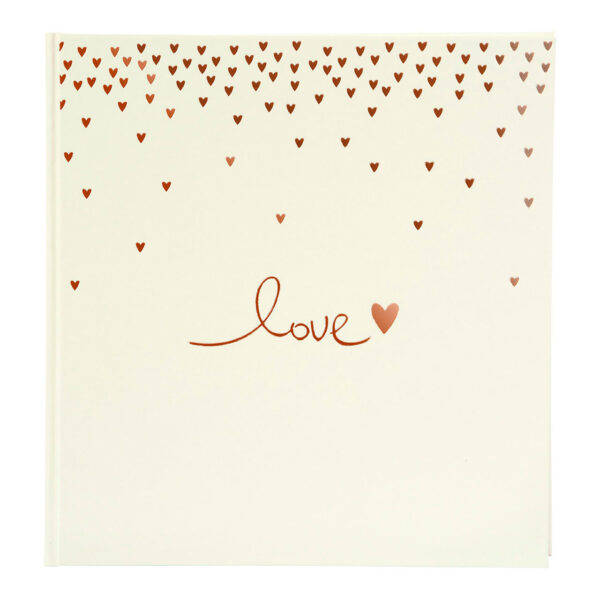 Goldbuch Wedding Raining Hearts Álbum de Pegar 30x31 cm 60 hojas blancas Melocotón