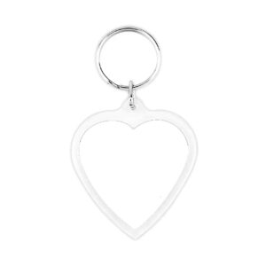 Gamax Llavero Acrílico Personalizable COR-40 Corazón Bolsa con 50 unidades