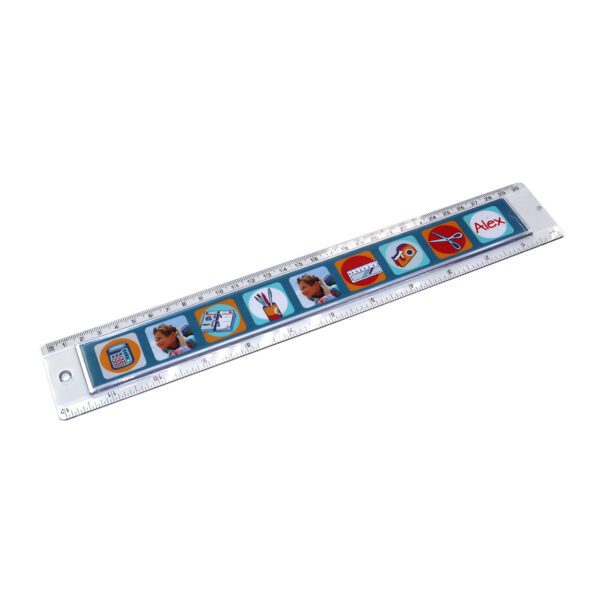 Gamax Regla Acrílica 30 cm Personalizable interior 27x3 cm