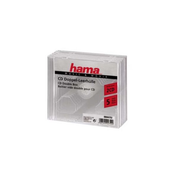 Hama Caja Cd/Dvd Doble Paquete 5 u.