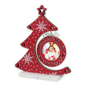 Zep Nestor Navidad Red Marco Fotos Madera 6x6 cm Rojo
