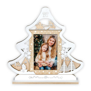 Zep Julia  Marco Fotos Madera 10x15 cm (29x5 h30) Blanco Navidad