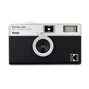 Kodak Ektar H35 Cámara Analógica 35mm Medio Formato Reusable con Flash Negra