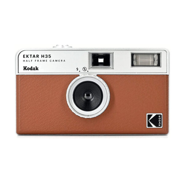 Kodak Ektar H35 Cámara Analógica 35mm Medio Formato Reusable con Flash Marrón