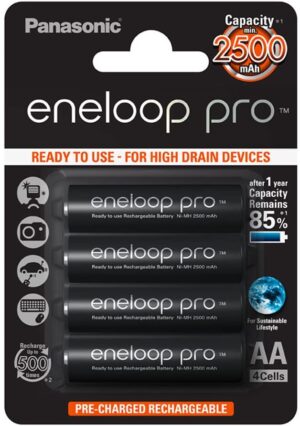 Panasonic Eneloop Pro Pila Recargable R6/AA NiMh 2500mAh 1