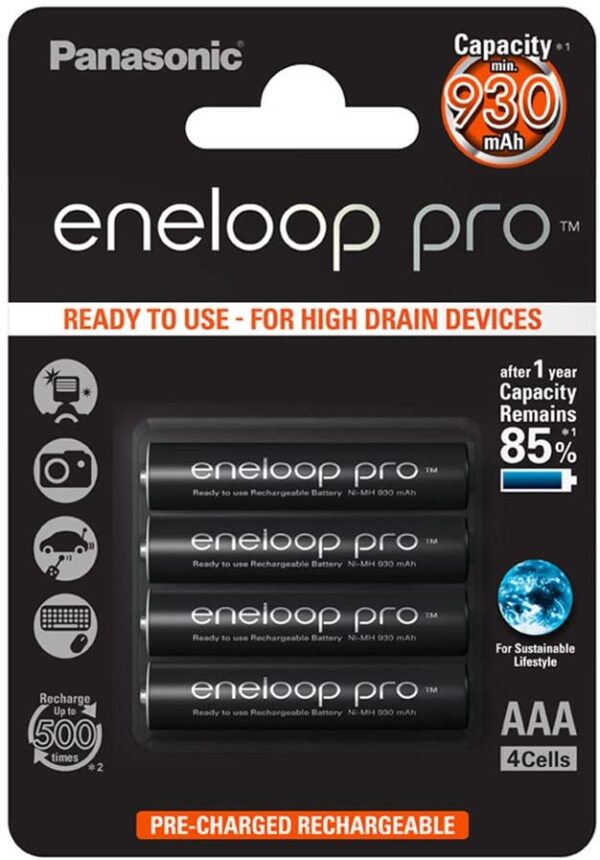 Panasonic Eneloop Pro Pila Recargable R3/AAA NiMh 930mAh 1