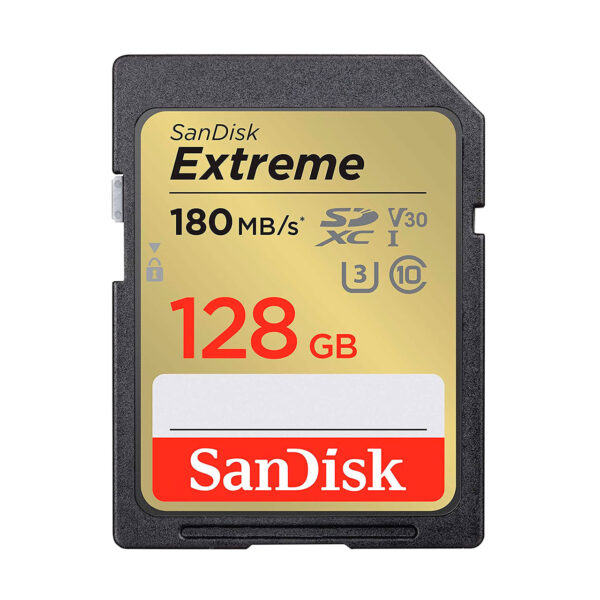 SanDisk Tarjeta Memoria SDXC 128Gb Extreme 180 Mb/s V30 UHS-I U3