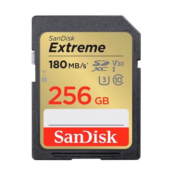 SanDisk Tarjeta Memoria SDXC 256Gb Extreme 180 Mb/s V30 UHS-I U3