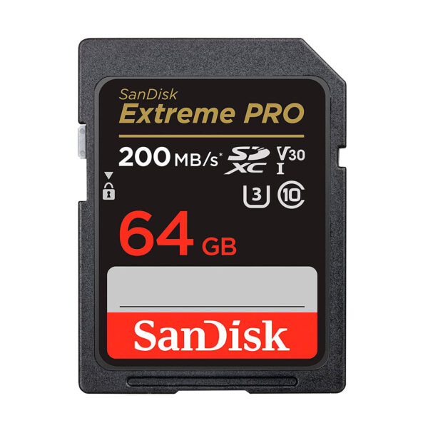SanDisk Tarjeta Memoria SDXC  64Gb Extreme Pro 200 Mb/s V30 UHS-I U3