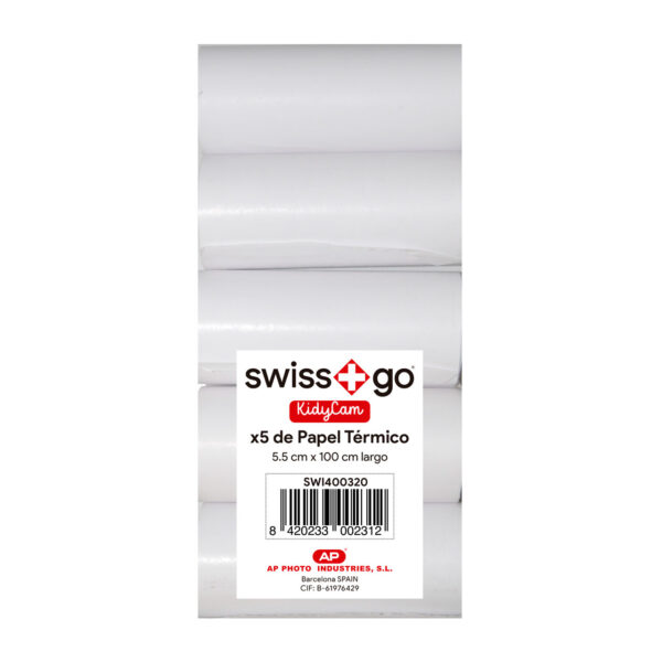 Swiss+Go Kidycam Papel Térmico Pack con 5 rollos