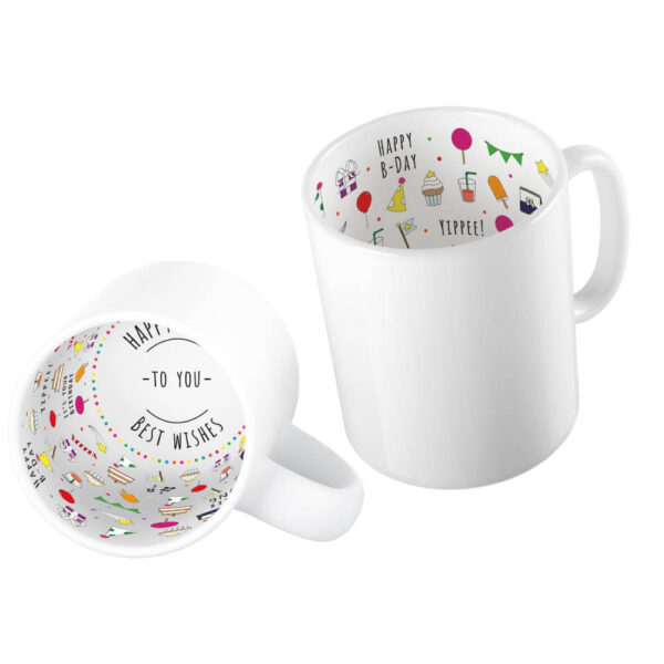 AP Taza Cerámica Personalizable 11oz Interior Happy Birthday
