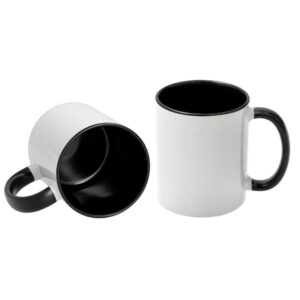 AP Taza Cerámica Personalizable 11oz Interior y asa Negro
