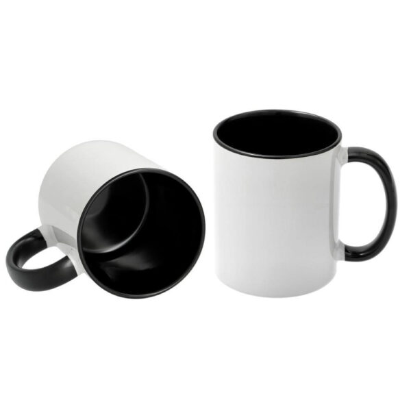 AP Taza Cerámica Personalizable 11oz Interior y asa Negro