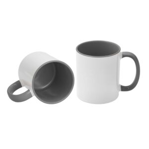 AP Taza Cerámica Personalizable 11oz Interior y asa Gris