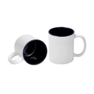 AP Taza Cerámica Personalizable 11oz Interior Azul oscuro