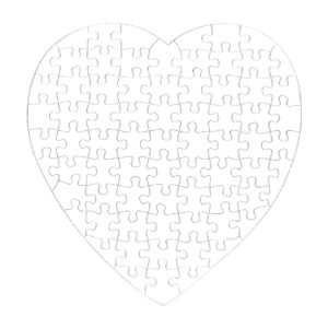 AP Puzzle Cartón Personalizable Corazón 19x19 cm 75 piezas Pack 10 u.