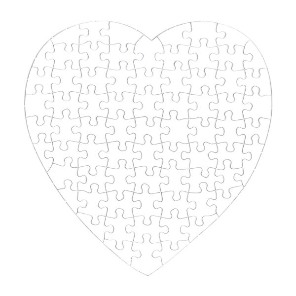 AP Puzzle Cartón Personalizable Corazón 19x19 cm 75 piezas Pack 10 u.