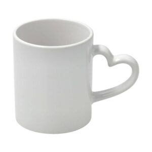 AP Taza Cerámica Personalizable 11oz Blanca Asa Corazón