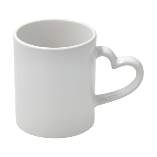 AP Taza Cerámica Personalizable 11oz Blanca Asa Corazón