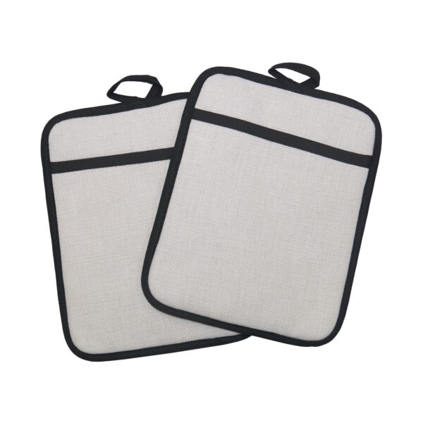 AP Manoplas Cocina Personalizable 23x18 cm Lino 2 piezas