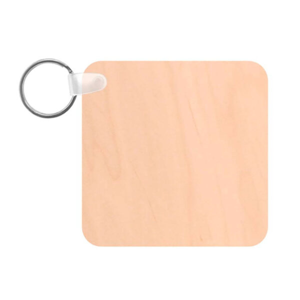 AP Llavero de Madera Natural 57x57x4 mm